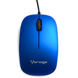 MOUSE ALAMBRICO VORAGO MO206 CONEXION USB COLOR AZUL - Envío Gratuito