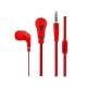 AUDIFONOS VORAGO EP103 TIPO IN-EAR ALAMBRICOS CONEXIÓN/MEDIDA 3.5 MM COLOR ROJO