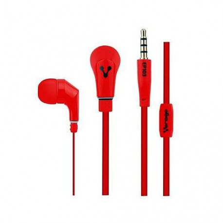 AUDIFONOS VORAGO EP103 TIPO IN-EAR ALAMBRICOS CONEXIÓN/MEDIDA 3.5 MM COLOR ROJO - Envío Gratuito