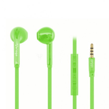 AUDIFONOS VORAGO EP201 TIPO IN-EAR ALAMBRICOS CONEXIÓN/MEDIDA 3.5 MM COLOR VERDE - Envío Gratuito