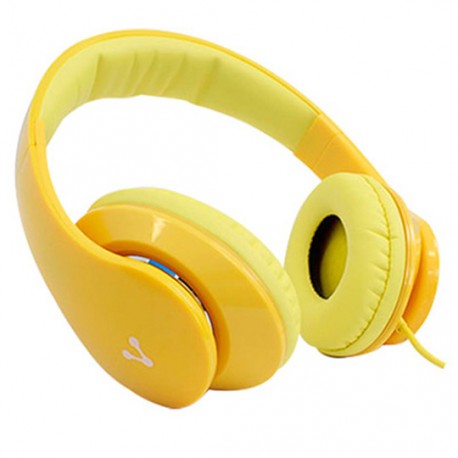 DIADEMA VORAGO AU-378585-6 TIPO ALÁMBRICOS CONEXION 3.5 MM AMARILLO - Envío Gratuito