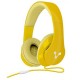 DIADEMA VORAGO AU-378585-6 TIPO ALÁMBRICOS CONEXION 3.5 MM AMARILLO - Envío Gratuito