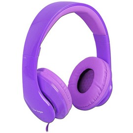 DIADEMA VORAGO AU-378585-3 TIPO ALÁMBRICOS CONEXION 3.5 MM MORADO - Envío Gratuito