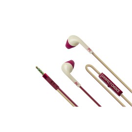 AUDIFONOS PERFECT CHOICE IN-EAR ERGO TIPO ALÁMBRICOS CONEXION 3.5 MM VINO/CREMA - Envío Gratuito