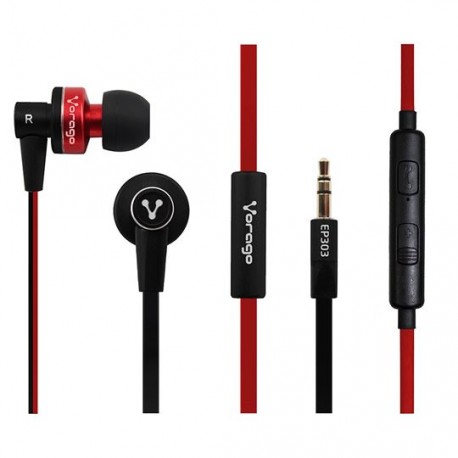 AUDIFONOS VORAGO EP-303 TIPO IN-EAR ALAMBRICOS CONEXIÓN/MEDIDA 3.5 MM COLOR ROJO - Envío Gratuito