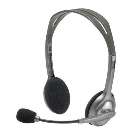 DIADEMA ALAMBRICA LOGITECH H110 3.5 MM COLOR GRIS - Envío Gratuito