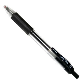 ROLLER ZEBRA SARASA DE TINTA NEGRA COLOR BARRIL TRANSPARENTE PUNTO FINO MEDIDA 0.5 MM 1 PIEZA - Envío Gratuito