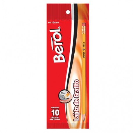 LAPIZ DE MADERA BEROL NÚMERO NO. 2 EAGLE FORMA HEXAGONAL 1 PIEZA - Envío Gratuito