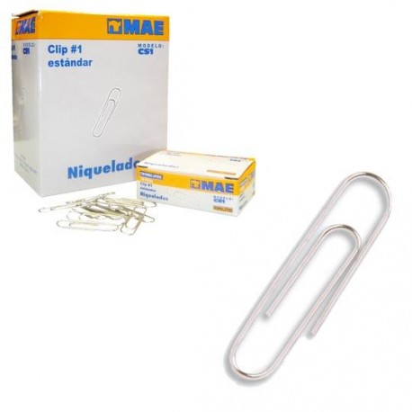 CLIP ESTANDAR MAE NUMERO 1 CAJA CON 100 CLIPS - Envío Gratuito