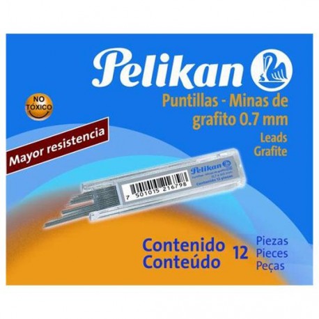PUNTILLAS PELIKAN DE GRAFITO NÚMERO 0.7 MM 1 TUBO CON 12 PUNTILLAS - Envío Gratuito