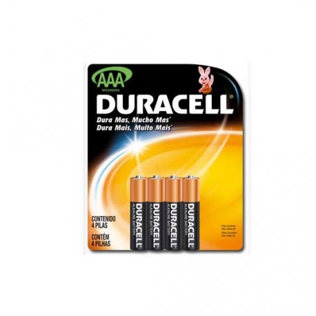 PILA ALCALINA DURACELL AAA DE 1.5 VOLTS 4 PIEZAS - Envío Gratuito