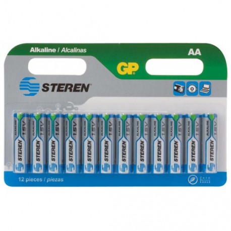 PILA ALCALINA STEREN AA DE 1.5 VOLTS 12 PIEZAS - Envío Gratuito
