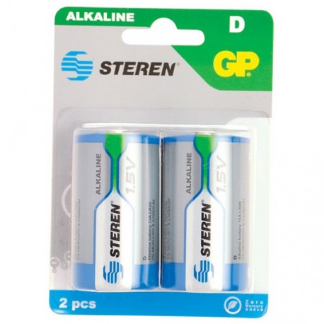 PILA ALCALINA STEREN D DE 1.5 VOLTS 2 PIEZAS - Envío Gratuito
