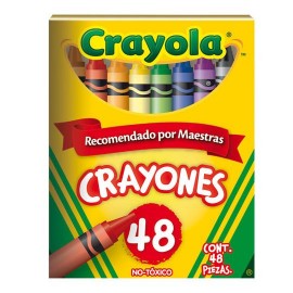 CRAYON CRAYOLA COLOR SURTIDO CRAYOLA FORMA REDONDO CAJA CON 48 PIEZAS - Envío Gratuito