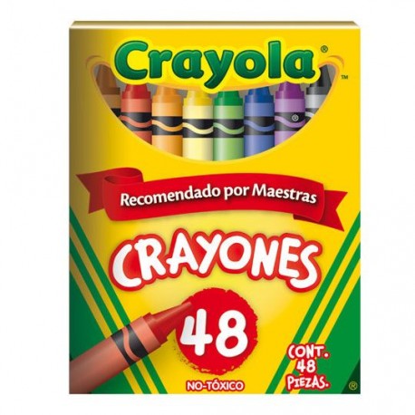 CRAYON CRAYOLA COLOR SURTIDO CRAYOLA FORMA REDONDO CAJA CON 48 PIEZAS - Envío Gratuito