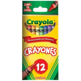CRAYON CRAYOLA COLOR SURTIDO CRAYOLA FORMA REDONDO CAJA CON 12 PIEZAS - Envío Gratuito