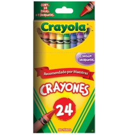 CRAYON CRAYOLA ESTANDAR COLOR SURTIDO FORMA REDONDO CAJA CON 12 PIEZAS - Envío Gratuito
