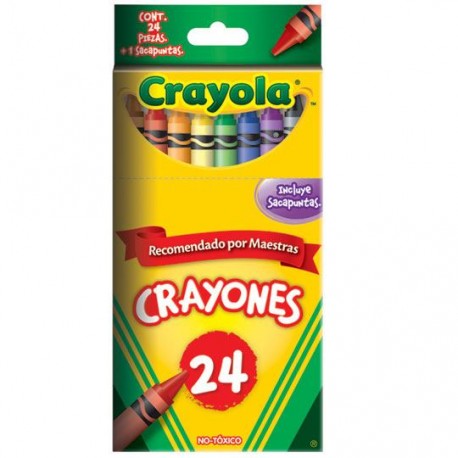 CRAYON CRAYOLA ESTANDAR COLOR SURTIDO FORMA REDONDO CAJA CON 12 PIEZAS - Envío Gratuito
