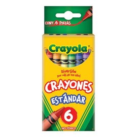 CRAYON CRAYOLA COLOR SURTIDO CRAYOLA FORMA REDONDO CAJA CON 6 PIEZAS - Envío Gratuito