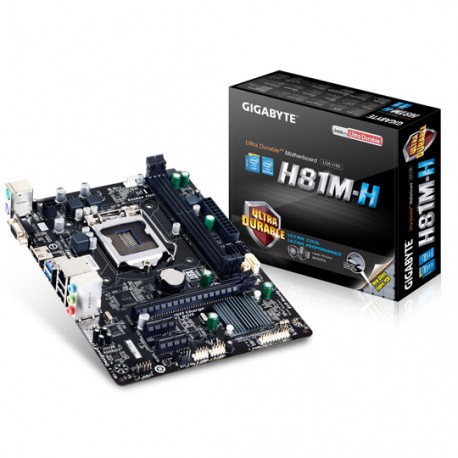 TARJETA MADRE GIGABYTE GA-H81M-H MEMORIA DE 16 GB VELOCIDAD DE 1333/1600 MHZ - Envío Gratuito