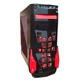 GABINETE EAGLE WARRIOR GAMING FS-2 ROJO - Envío Gratuito