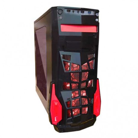 GABINETE EAGLE WARRIOR GAMING FS-2 ROJO - Envío Gratuito