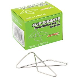 CLIP MARIPOSA BARRILITO NUMERO 1 CAJA CON 12 CLIPS - Envío Gratuito