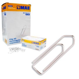 CLIP CUADRADO MAE NUMERO 2 CAJA CON 100 CLIPS - Envío Gratuito