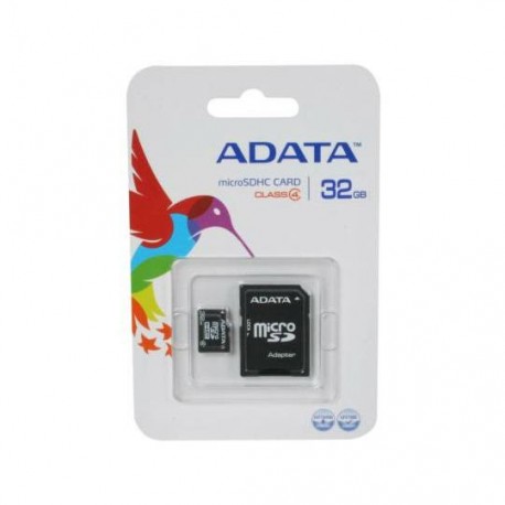 MEMORIA MICRO SD AUSDH32GCL4-RA1 ADATA DE 32 GB CLASE 4 CON ADAPTADOR - Envío Gratuito