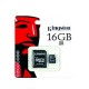 MEMORIA MICRO SD SDC4/16GB KINGSTON DE 16 GB CLASE 4 CON ADAPTADOR - Envío Gratuito
