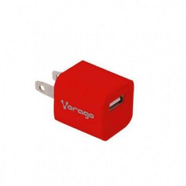 CARGADOR DE PARED VORAGO AU-105 COLOR ROJO - Envío Gratuito