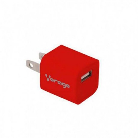 CARGADOR DE PARED VORAGO AU-105 COLOR ROJO - Envío Gratuito