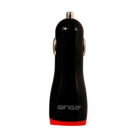 CARGADOR UNIVERSAL PARA AUTOMOVIL GINGA GI16BAL01-NR DE COLOR NEGRO CON ROJO - Envío Gratuito
