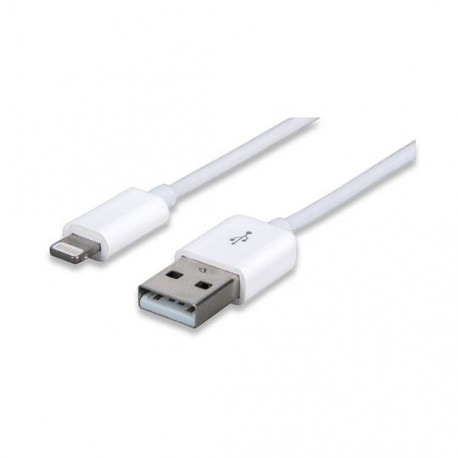 CABLE LYNK LIGHTNING A USB 8 PINES A USB MANHATTAN COLOR BLANCO DE 1 METRO 393744 - Envío Gratuito