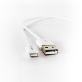 CABLE CARGADOR LIGHTNING USB A 8 PINES VORAGO COLOR BLANCO DE 1 METRO CAB-110 - Envío Gratuito