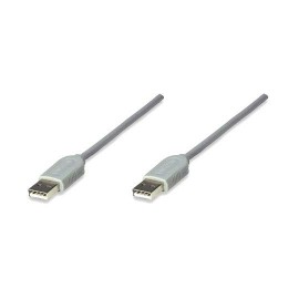 CABLE USB A-A MACHO A MACHO MANHATTAN COLOR GRIS DE 1.8 METROS 317887 - Envío Gratuito