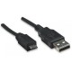 CABLE USB A MACHO A B MACHO MANHATTAN COLOR NEGRO DE 1.8 METROS 307178 - Envío Gratuito