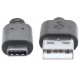 CABLE USB A-B MACHO A MACHO MANHATTAN COLOR NEGRO DE 1 METRO 353298 - Envío Gratuito
