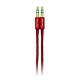CABLE AUDIO 3.5 MM MACHO A MACHO VORAGO COLOR ROSA DE 1 METRO CAB 115 ROJO - Envío Gratuito