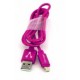 CABLE ADAPTADOR MICRO USB A MACHO A B MACHO VORAGO COLOR ROSA DE 1 M AC-365810-43 - Envío Gratuito