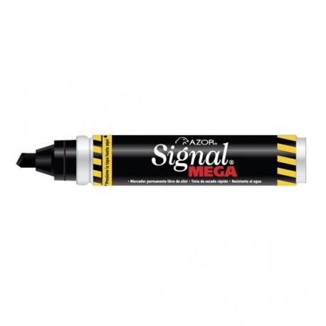 MARCADOR PERMANENTE AZOR SIGNAL MEGA COLOR NEGRO 1 PIEZA - Envío Gratuito