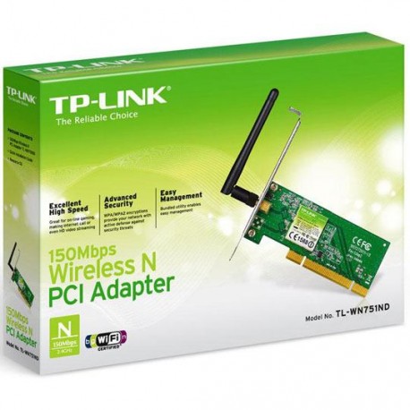 TARJETA DE RED INALAMBRICO PCI TP-LINK TL-WN751ND INTERFAZ RJ45 150MBPS - Envío Gratuito