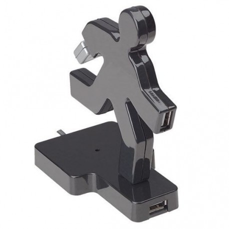 HUB MANHATTAN CON 4 PUERTOS USB 2.0 EN FORMA DE HOMBRE CORRIENDO 61626 - Envío Gratuito