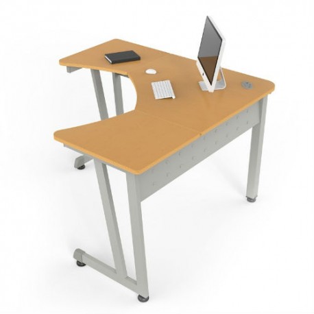 ESCRITORIO EJECUTIVO LINEA ITALIA 149S DE MELAMINA COLOR MAPLE - Envío Gratuito