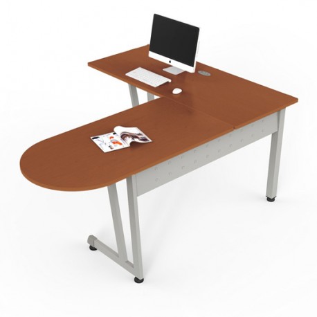 ESCRITORIO EJECUTIVO LINEA ITALIA 120S DE MELAMINA COLOR CAOBA - Envío Gratuito