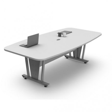 MESA JUNTA LINEA ITALIA 118XL DE MELAMINA COLOR BLANCO - Envío Gratuito