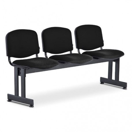 SILLA TIPO TANDEM LINEA ITALIA N379 COLOR NEGRO - Envío Gratuito