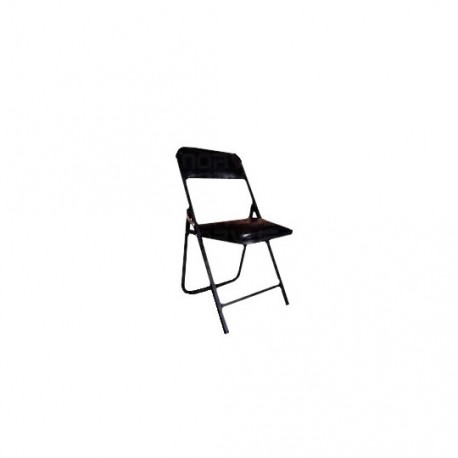 SILLA PLEGABLE EDAR FP-1002 DE ACERO EN COLOR NEGRO - Envío Gratuito