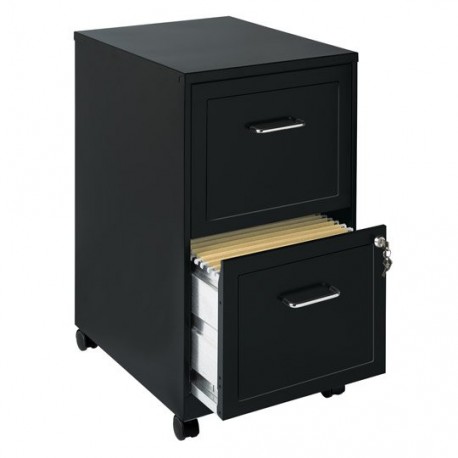 ARCHIVERO VERTICAL DE 2 GAVETAS HIRSH 16251 COLOR NEGRO - Envío Gratuito