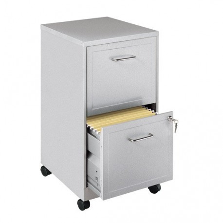 ARCHIVERO VERTICAL DE 2 GAVETAS HIRSH 15478 COLOR PLATA - Envío Gratuito